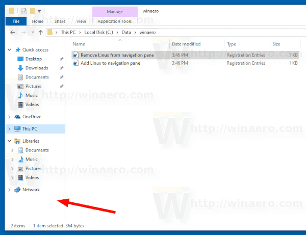 Windows 10 Linux Removed From Navigation Pane