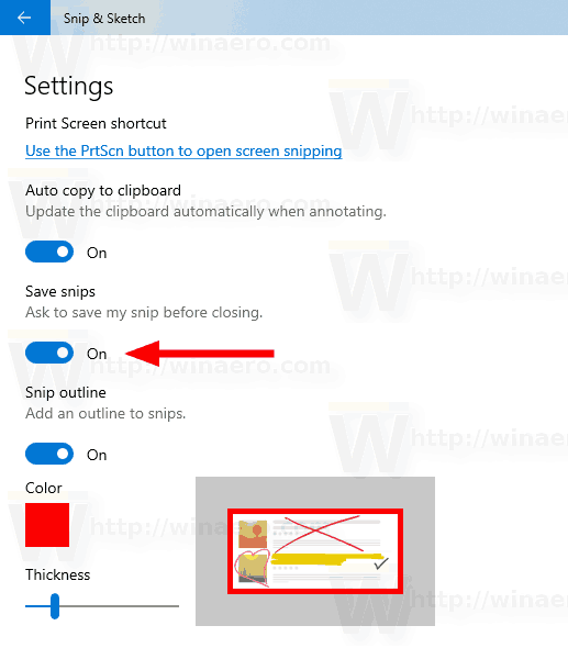 Windows 10 Turn On Ask To Save Snip