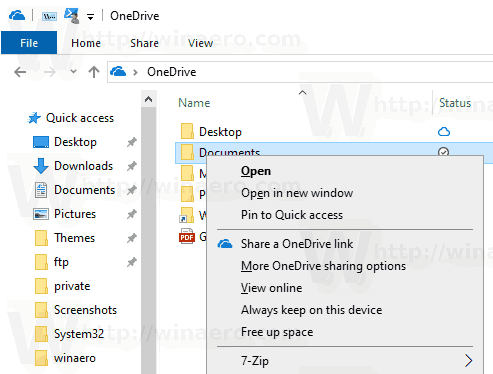Дополнительные команды Windows 10 Onedrive