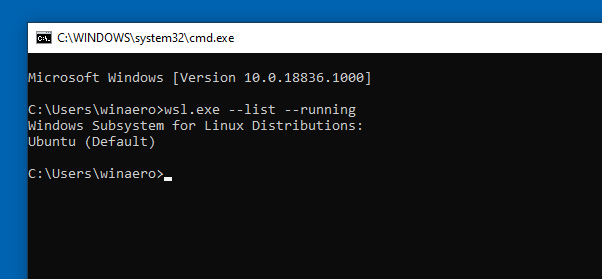 Wsl run command