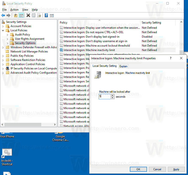 Automatically Lock Windows 10 Computer
