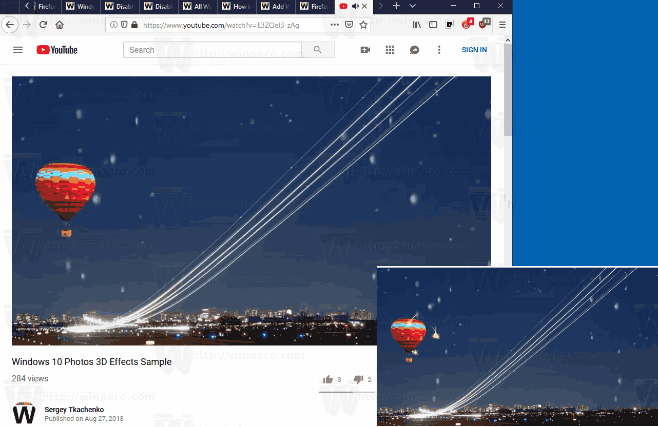 Firefox Picture In Picture Mode In Action