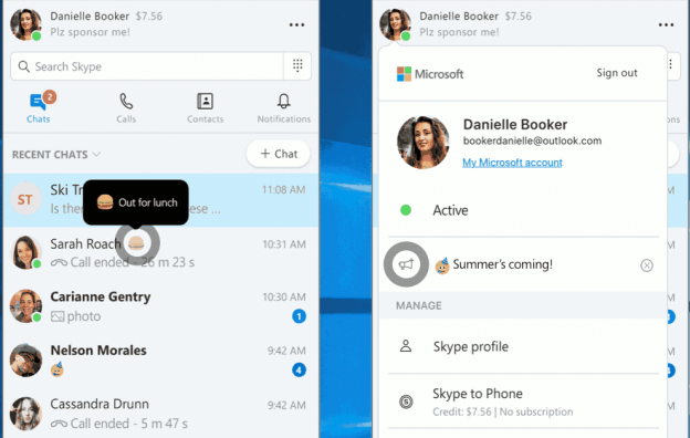 Skype Insider Preview Mood Message Improvements