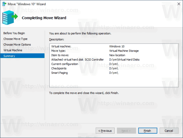 Windows 10 Hyper V Manager Move VM 5