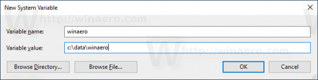 Create Environment Variable in Windows 10