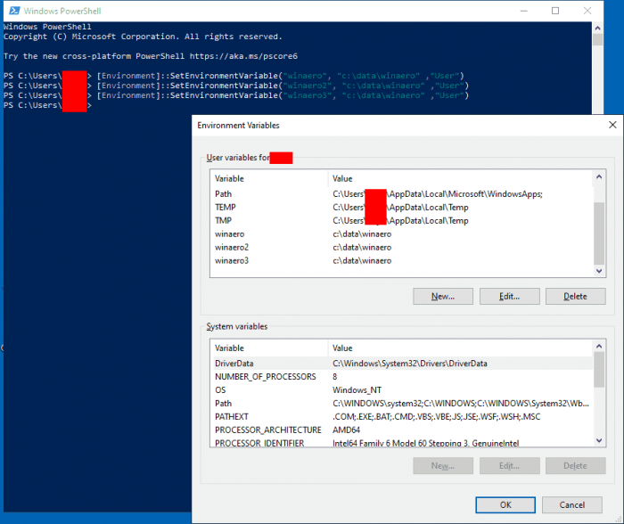 Create Environment Variable in Windows 10