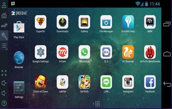 Droid4X, a robust Android gaming emulator for PCs