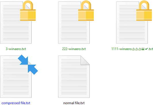 Show Compressed Encrypted Files In Color In File Explorer