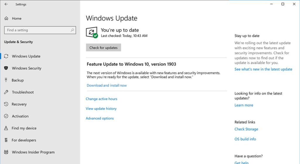 Уведомление о загрузке и установке обновления Windows 10