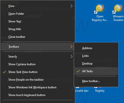 Windows 10 Remove All Tasks Toolbar 1