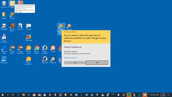 Windows 10 UAC Secure Desktop Disabled