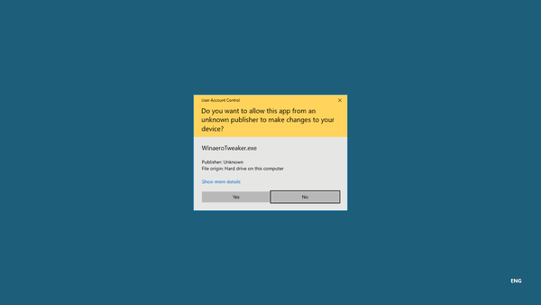 Windows 10 UAC Secure Desktop Enabled