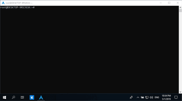 Arch Linux WSL In Windows 10