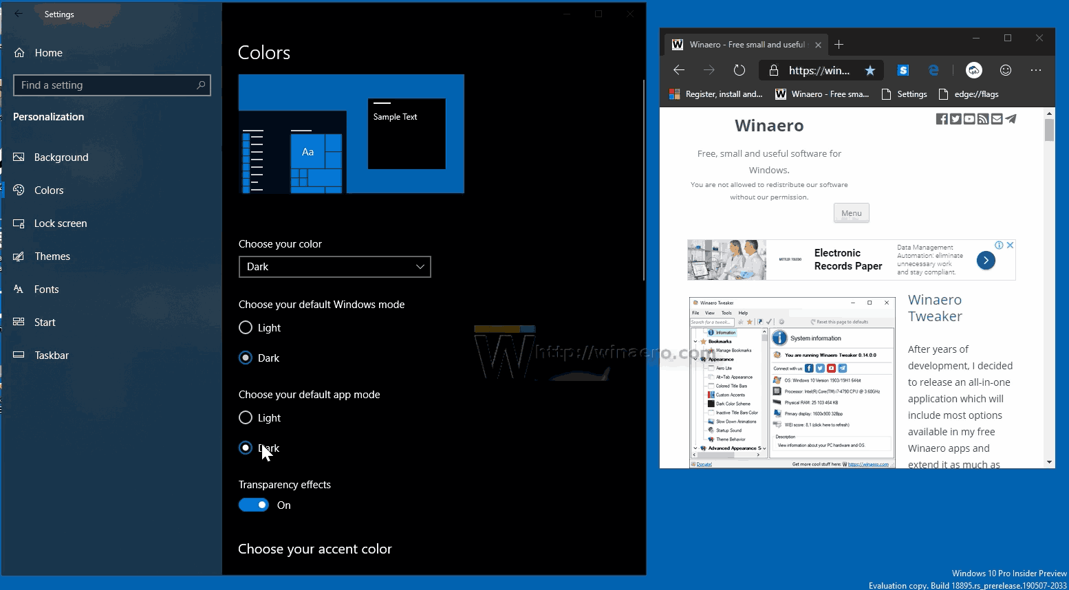 microsoft edge dark mode pdf