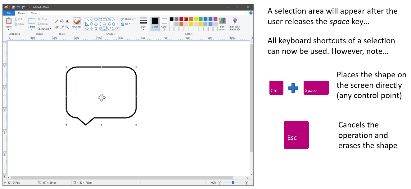 Microsoft Paint Keyboard Navigation 2
