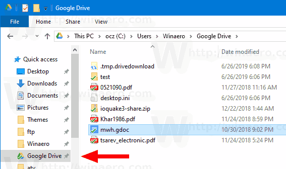 how to access google drive from file explorer windows 10