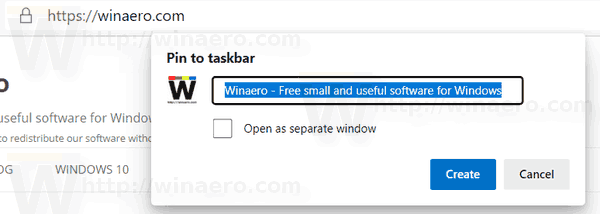 Microsoft Edge Pin To Taskbar Dialog