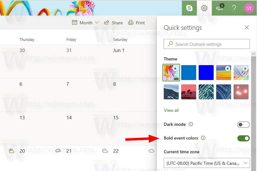 Outlook Com Bold Event Color