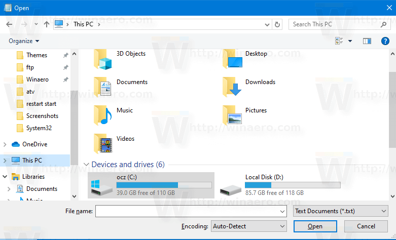 Кнопки Windows 10 по умолчанию 1