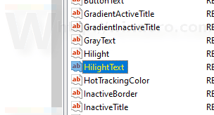 windows 10 selected text color