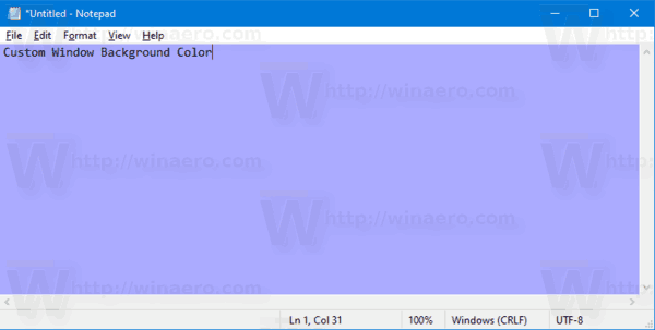 Windows 10 Custom Window Background Color 1