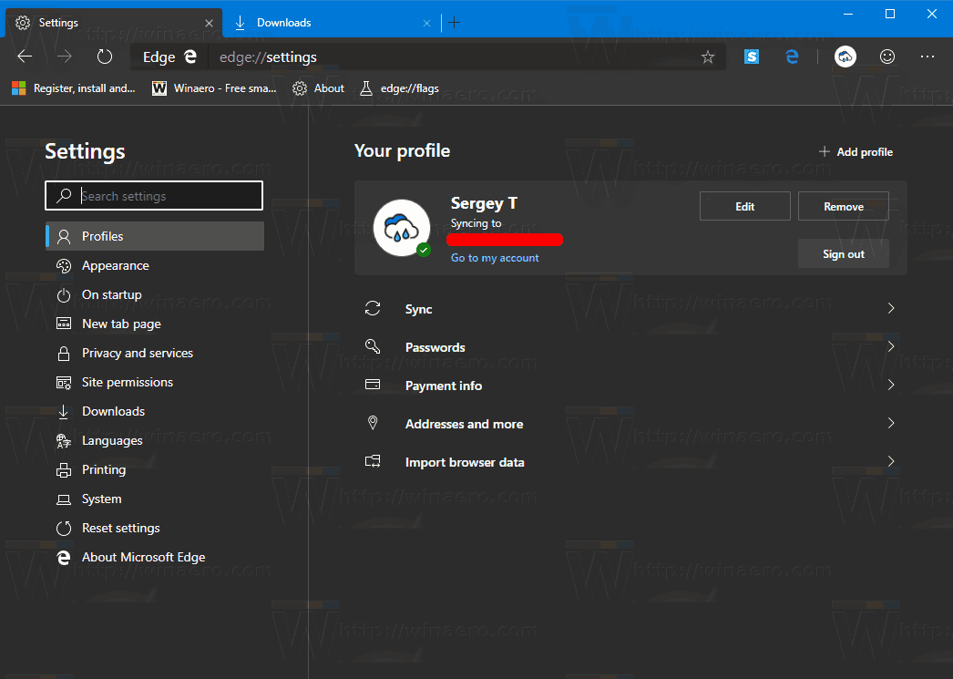 microsoft edge dark mode