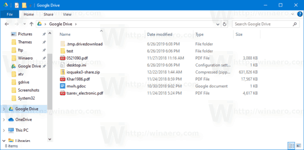 Windows 10 Google Drive In Navigation Pane