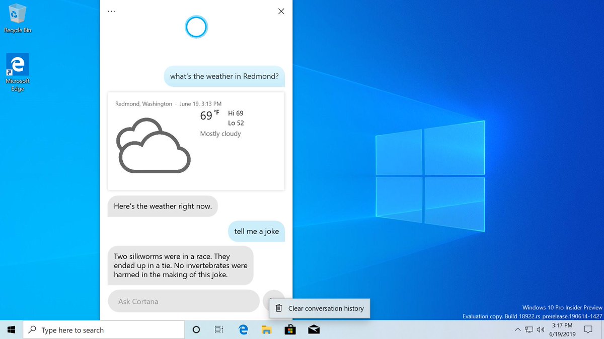 Windows 10 Новая Кортана 2