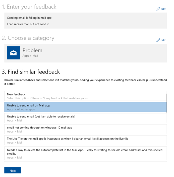 Feedback Hub Implemented in Windows 10