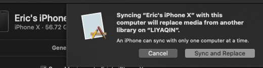 Sync And Replace Confirmation