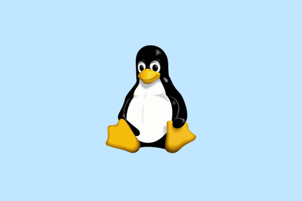 Баннер ядра Linux синий