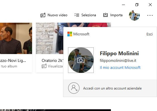 Microsoft Foto Su Windows 10 Account Switcher