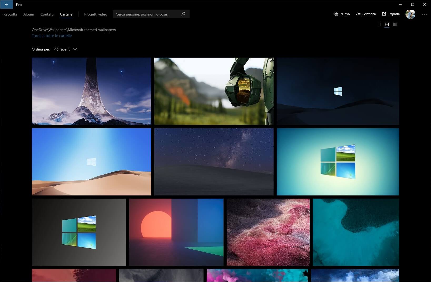 Microsoft Foto Su Windows 10 Nuovo Layout Tema Scuro