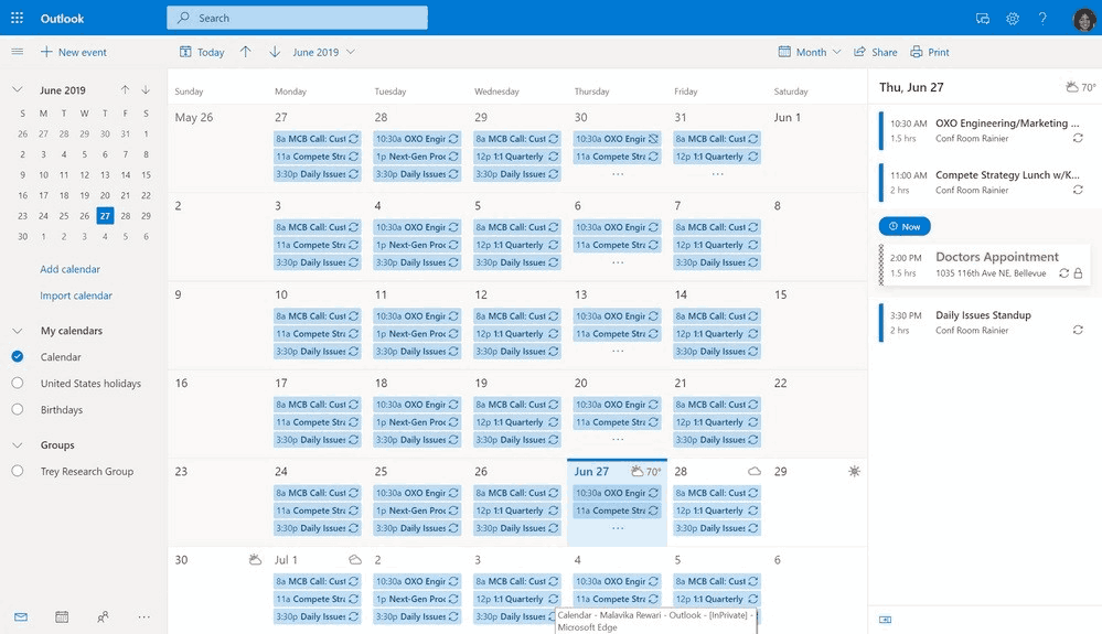 email calendar in outlook for mac