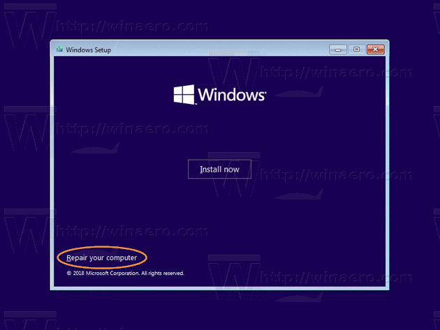 Windows 10 Setup Repair Your Computer