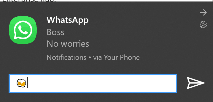 Windows 10 Your Phone Inline Replies