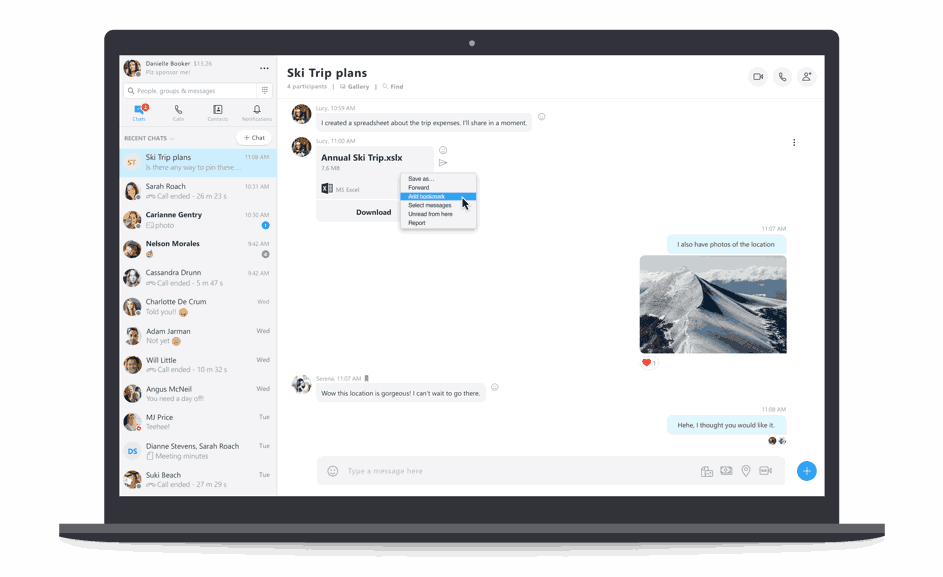 Skype Receives Message Bookmarks, Colorful Status Icons