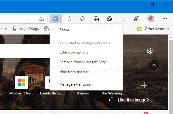 Microsoft Edge Hide Extension Icon From Toolbar