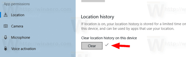 Windows 10 Очистить историю местоположений 2