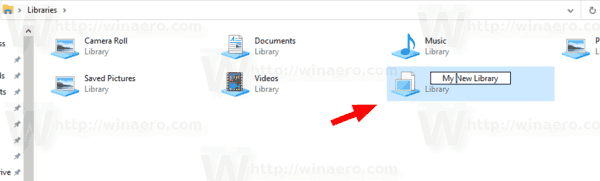 Windows 10 Create New Library 2
