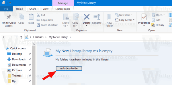Windows 10 Create New Library 3