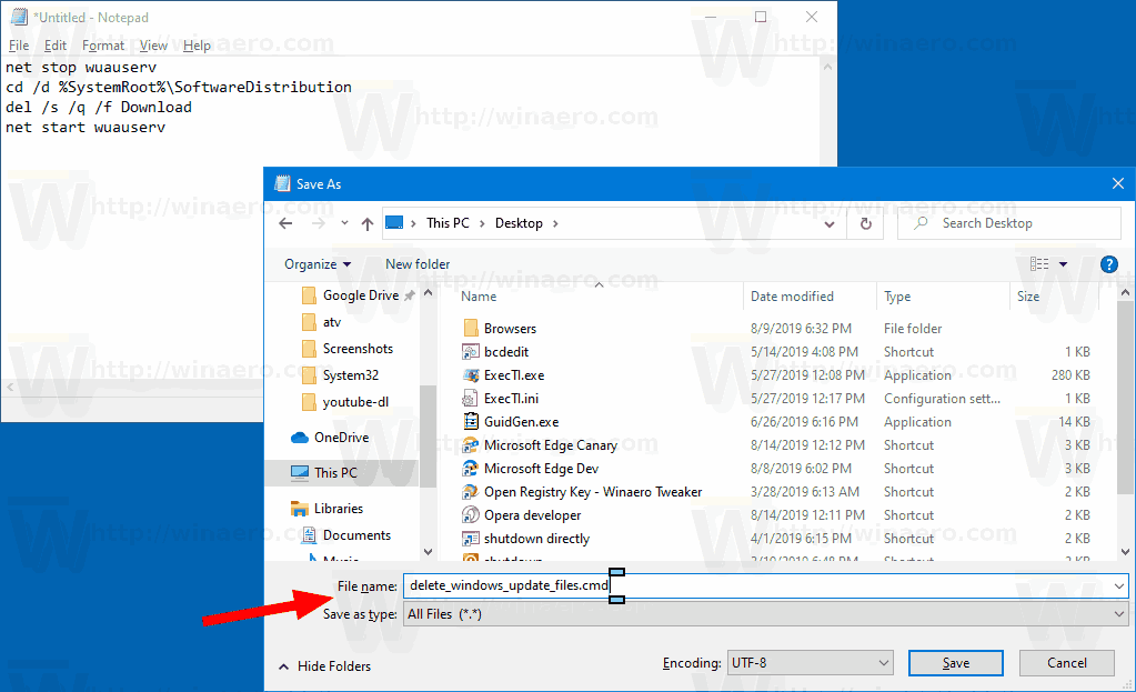 how to delete win download files in windows 10