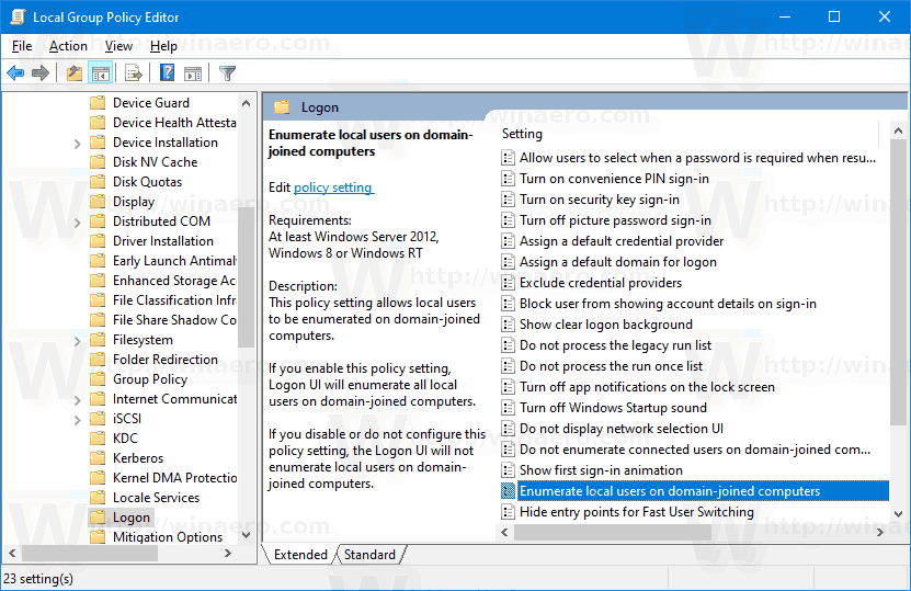 Windows 10 Enumerate Local Users On Login Screen