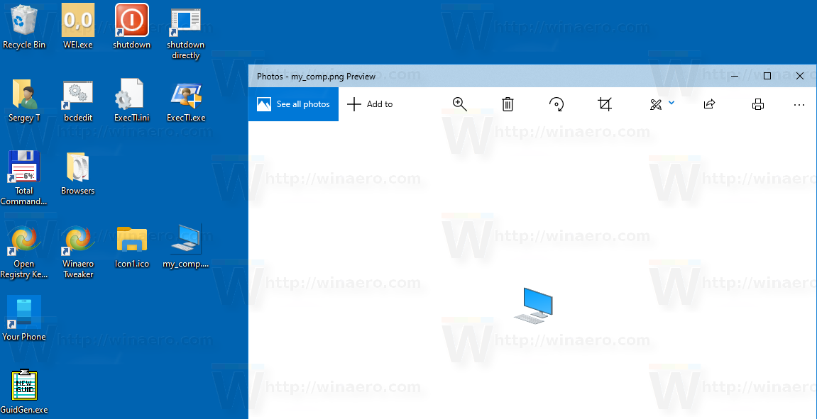 Windows 10 Extracted Icon With IconViewer