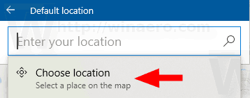 Windows 10 Maps Set Default Location Using Map