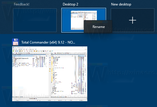 Windows 10 Rename Virtual Desktop Context Menu