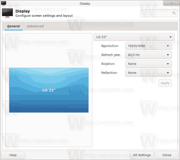 Xfce4 Display Options