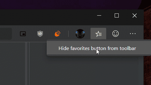 Edge Favorites Toolbar Button 2