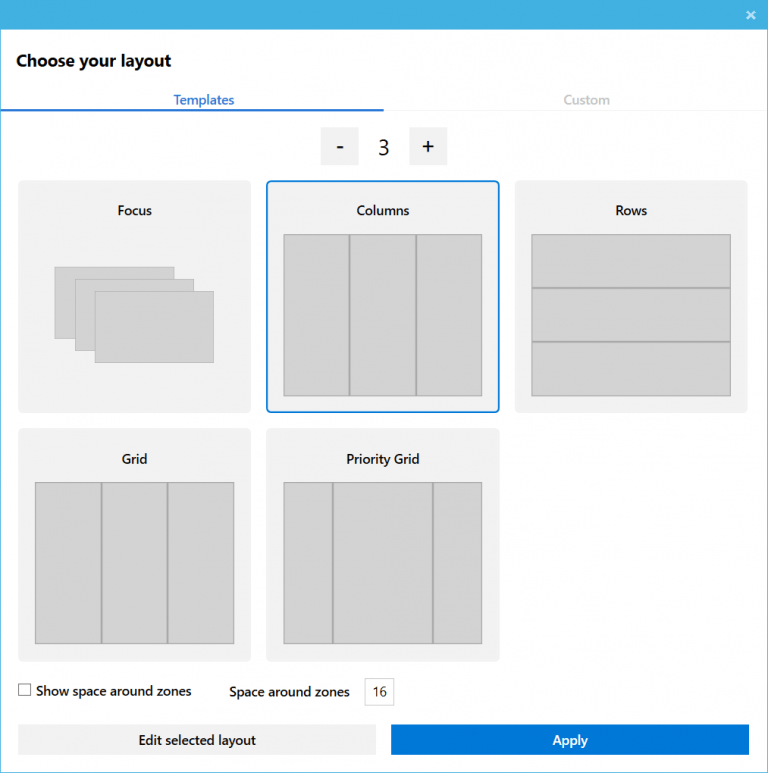 PowerToys FacyZones Layout