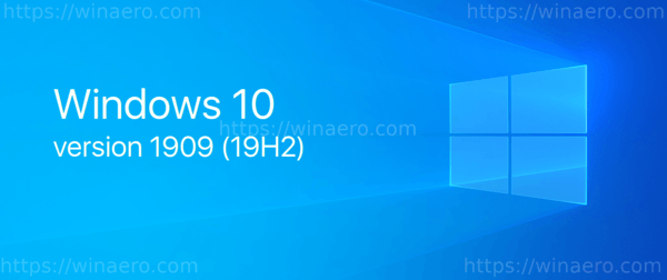 WIndows 10 1909 19h2 Banner